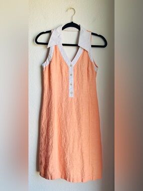 Vintage Harve Bernard Linen Halter Dress